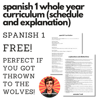 Preview of Spanish 1 Curriculum Map (Including Explanations and Year Schedule)