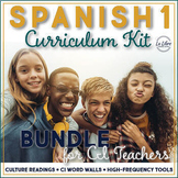 Spanish 1 Curriculum Comprehensible Input Growing Bundle |