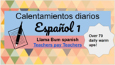 Spanish 1 Daily Warmups (80+ DAYS)