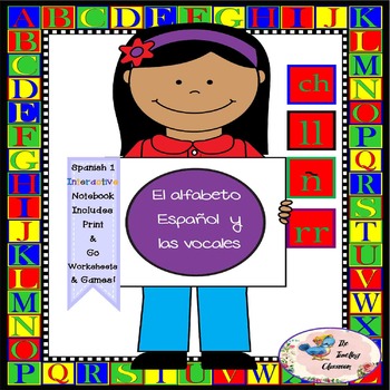 Preview of Spanish 1 El alfabeto Español y las vocales-  Interactive Notebooks