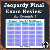 Spanish 1 Final Exam Review Jeopardy Cumulative Review Game