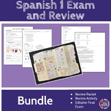 Spanish 1 Final Exam and Review Bundle - Descubre, Sendero