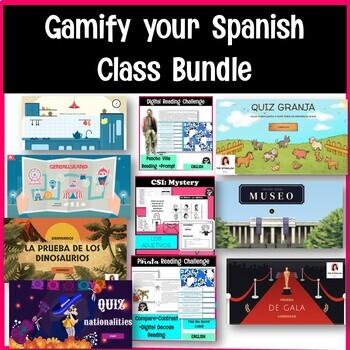 Preview of Spanish Gamify your Classroom Bundle