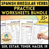 Spanish 1 Irregular Verbs Practice Worksheets Bundle - SER