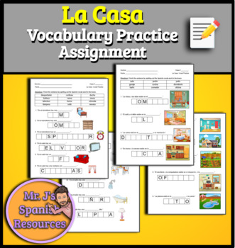 spanish 1 la casa house word puzzle worksheet by mr js spanish resources