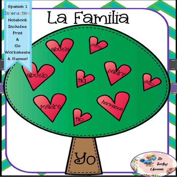Preview of Spanish 1 La Familia -  Interactive Notebooks