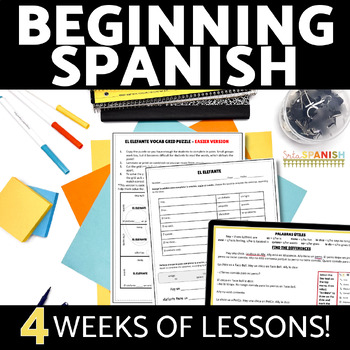 Preview of Spanish 1 Lesson Plans Units BUNDLE Spanish CI Digital and Printable Activities