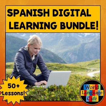 Preview of SPANISH 1 LESSONS SPANISH 2 LESSONS ⭐ Spanish Digital Lessons ⭐Lesson Plans