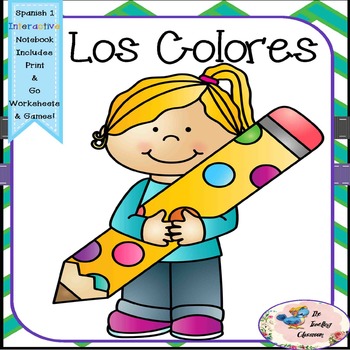 Preview of Spanish 1 Los Colores -  Interactive Notebooks
