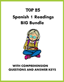 Spanish 1 BIG Reading Bundle: 20 Lecturas Simples at 50% Off!