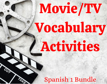 Preview of Spanish 1 Movie/TV Shows Activity Bundle