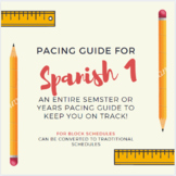 Spanish 1 Pacing Guide, Timeline, Outline