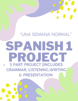 Preview of Spanish 1 Present Tense Project - Una semana normal