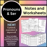 Spanish 1 - Pronouns and Ser - Worksheets and Notes