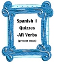 Spanish 1 Quiz or Test -AR Verbs Present Tense (3 versions!)
