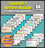 Spanish 1 Review BUNDLE - 8+ Units, 26 Products - Distance