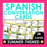 Spanish 1 Review Conversation Cards | Summer-themed Spanis