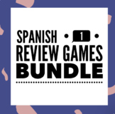 Spanish 1 Review Games BUNDLE!