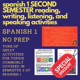 Spanish 1 SECOND SEMESTER Activities (Bundle) (32 Products)