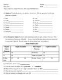 Spanish 1- Ser, Adjectives, Subject Pronoun Exam (50 Questions)