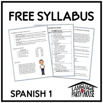 Preview of Spanish 1 Syllabus (FREE & EDITABLE)