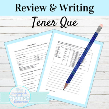 Preview of Spanish Tener Que Practice Worksheet