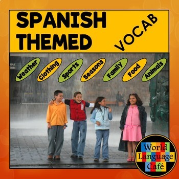 Preview of Spanish 1 Vocabulary Lists (34 Themes) Vocabulario Preschool Elementary