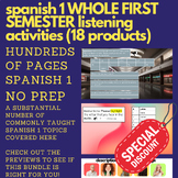 Spanish 1 WHOLE FIRST SEMESTER Listening Activities (Bundle)