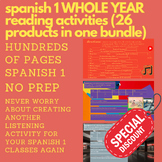 Spanish 1 WHOLE YEAR Listening Activities (Bundle)