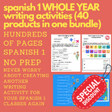 Spanish 1 WHOLE YEAR Writing Activities (Bundle) (Spanish 1)