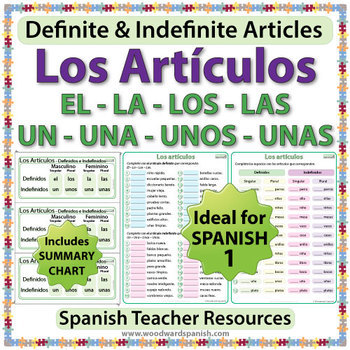 Preview of Spanish 1 Worksheets - Definite and Indefinite Articles in Spanish