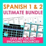 Spanish 1 & 2 Ultimate Bundle for Spanish Grammar & Spanish Vocabulary