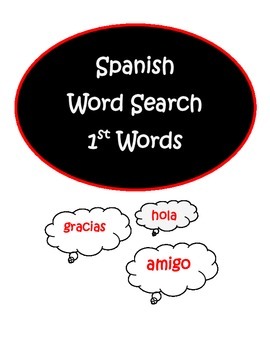 Preview of Spanish First Easy Word Search Introduce Spanish
