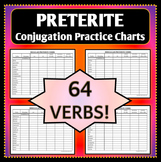 Spanish 2 - Conjugation Practice Charts for Regular & Irre