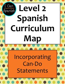 Preview of Level 2 World langauge Curriculum Map