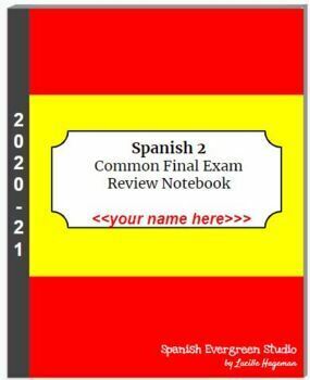 Preview of Spanish 2 End of Year Review DIGITAL NOTEBOOK  (FL CFE/ Common Final Exam)
