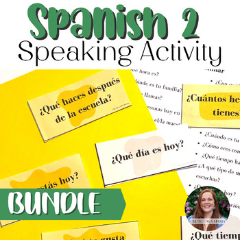 Preview of Spanish 2 Full Year Speaking Activities BUNDLE