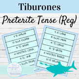 Spanish Preterite Tense Regular Verbs Tiburones Game