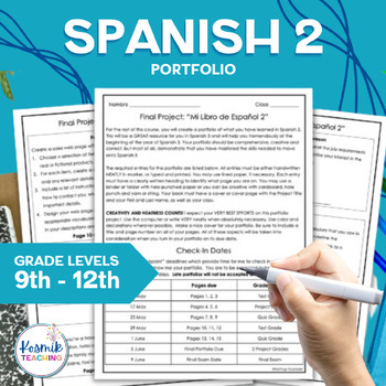 Preview of Spanish 2 Portfolio Review | Comprehensive Full-Year Mastery Project