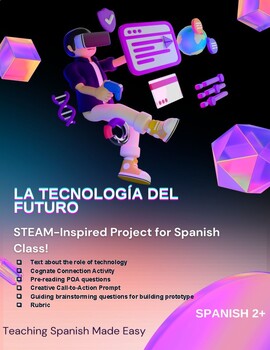 Preview of Spanish 2+ Technology STEM+ Art| Build An App Project