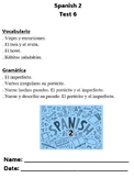 Spanish 2 Test 6 Vocabulary & Grammar 40 questions