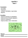 Spanish 2 Test 7 Vocabulary & Grammar 40 questions