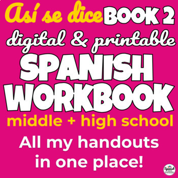 Preview of Spanish 2 Workbook aligns to Así se dice 2, cuaderno de práctica digital & print