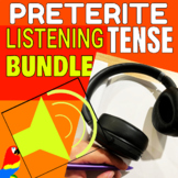 Spanish 2 preterite tense listening activities bundle