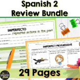 Spanish 2 semester 2 review BUNDLE for final exams