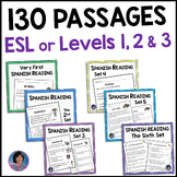 Preview of Spanish Reading Comprehension Passages and Questions Bundle: En Español for ESL