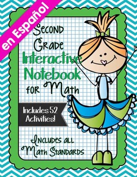 Preview of Spanish 2nd Grade Math Interactive Notebook - Second Grade Matemáticas