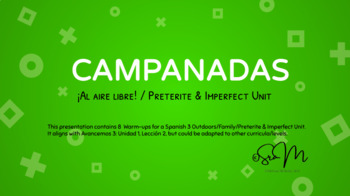 Preview of Spanish 3 Campanadas / Warm-ups / Avancemos Unidad 1 Lección 2 Al aire libre PvI