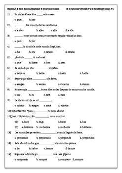 spanish 3 exit exam spanish 4 entrance exam placement test tpt