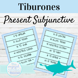 Spanish Present Subjunctive Tense Tiburones Game